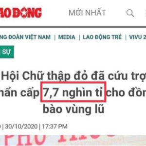 Thủy Tiên liên tục phát tiền – Hội chữ thập đỏ nhảy vào vào “tranh công”